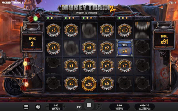 Bonusová hra Money Cart - Výherní automat Money Train 2 (Relax Gaming)